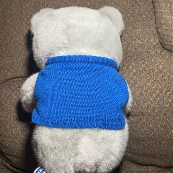 Dakin 1984 vintage Dakin Grandpa bear with glasses and blue sweater. EUC - Picture 5 of 6